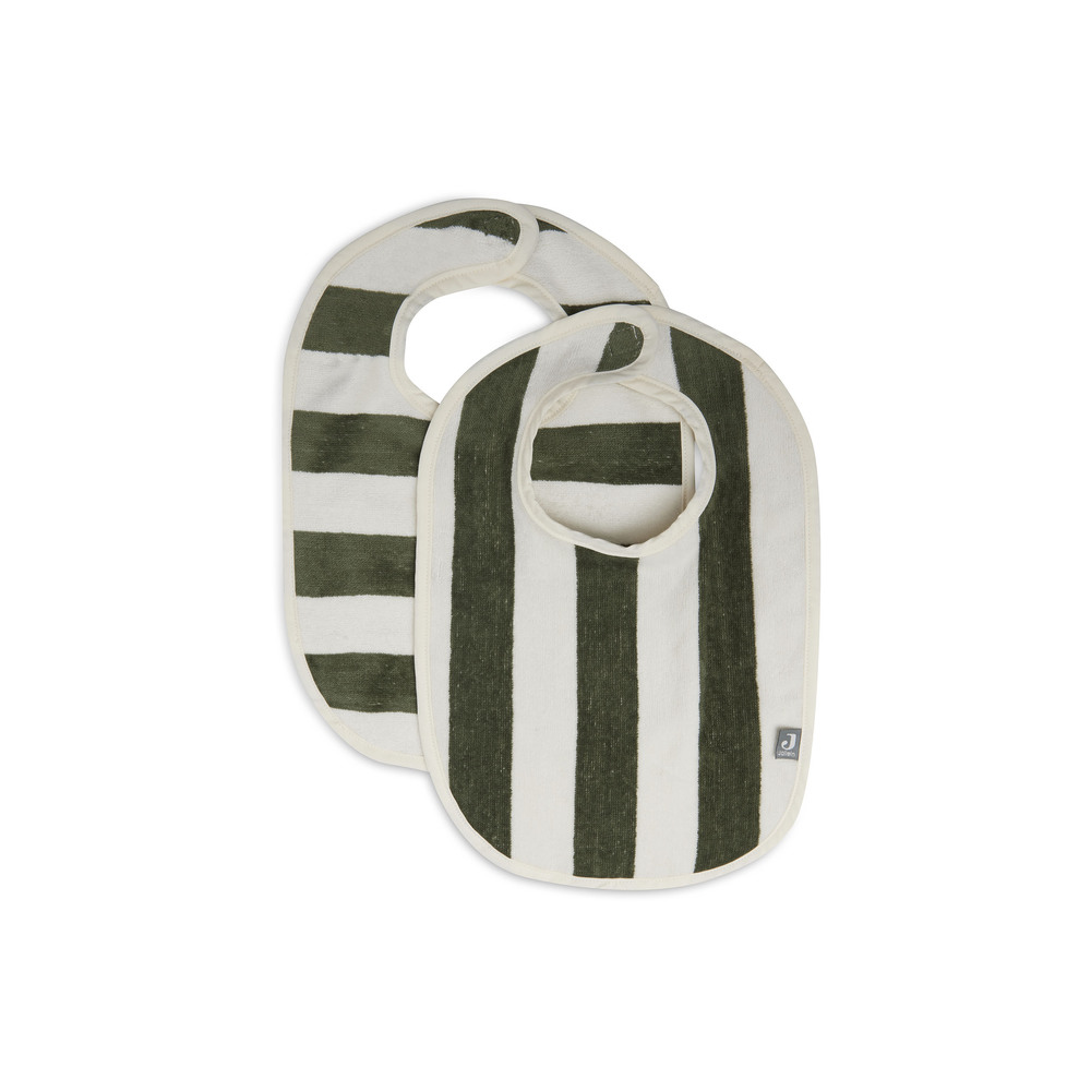 2 bavoirs Stripe éponge VERT Jollein