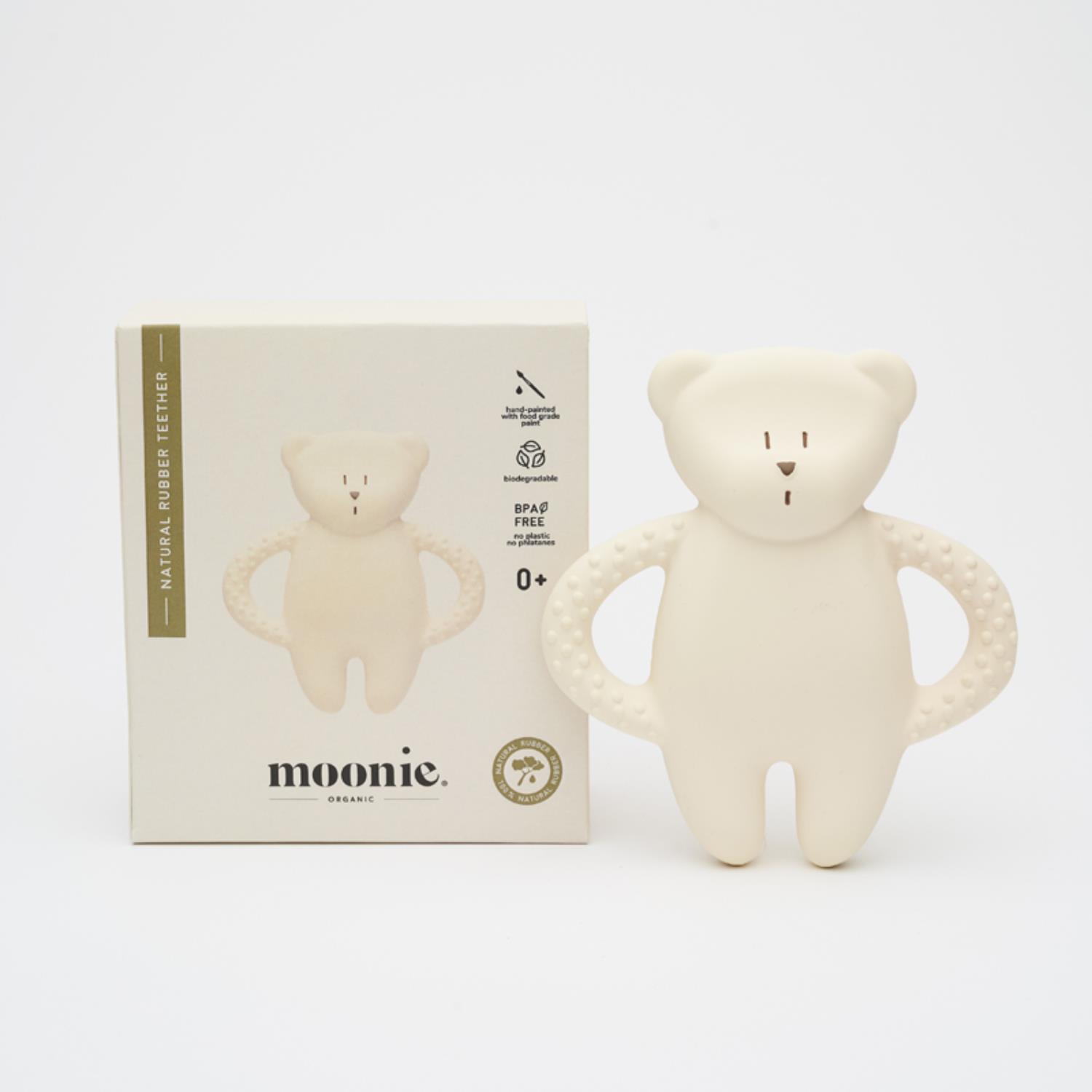 BB & Co - Jouet de dentition ourson en caoutchouc naturel BLANC BB&Co