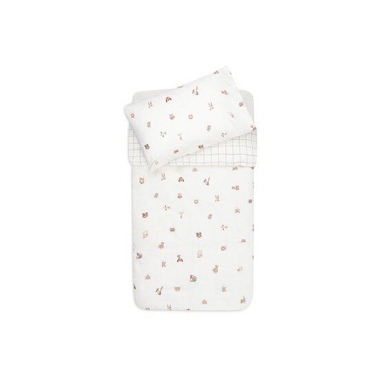 Jollein Housse de couette et taie Animal Friends Multicolore 100x140 cm