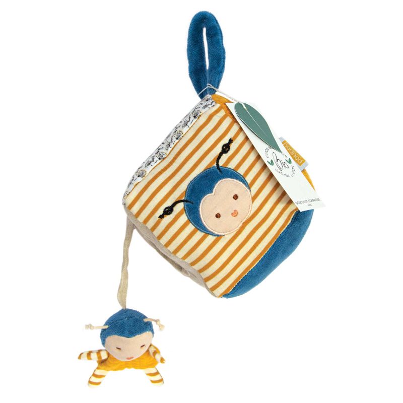 Doudou & Compagnie - Pollen L'Abeille Bio Assortiment Cube D'Activités MULTICOLORE Doudou & Compagnie