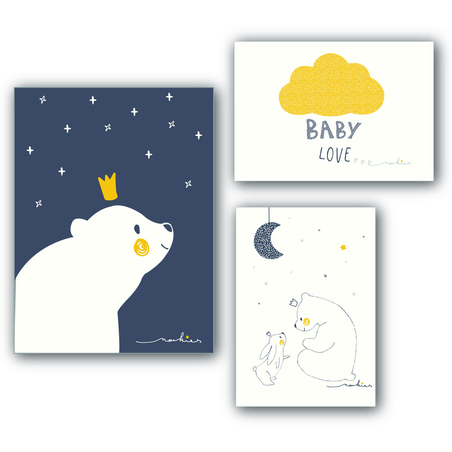 Timeless Set 3 Posters BLANC Noukie's
