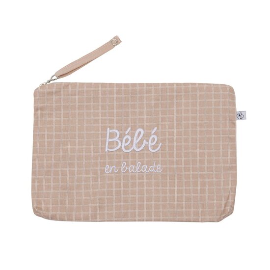 BB&Co Baby trousse plastifiée carreaux Nude 