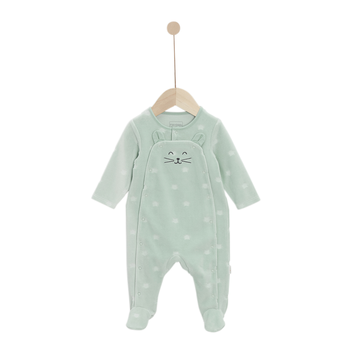 P’tit bisou - Pyjama Mon Trousseau Chaton Vert VERT P’tit bisou