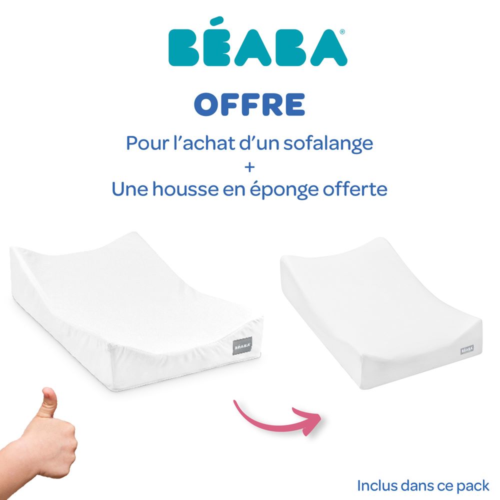 Pack matelas à langer Sofalange avec housse BLANC Béaba