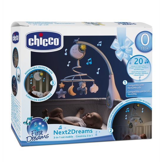 Chicco Mobile musical Next2Dreams First Dreams Bleu  Chicco Mobile musical Next2Dreams First Dreams Bleu