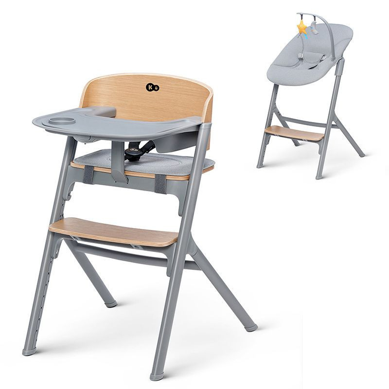 Chaise haute Livy avec transat Calmee MARRON Kinderkraft