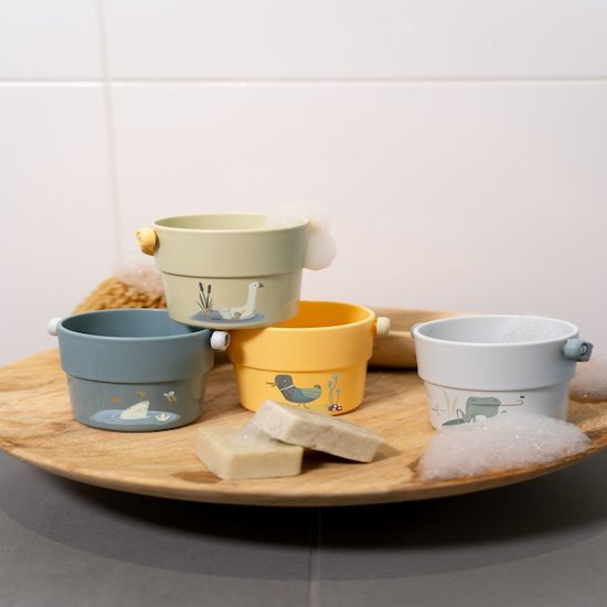 Little Dutch Lot de 4 gobelets de bain Vert  Little Dutch Lot de 4 gobelets de bain Vert