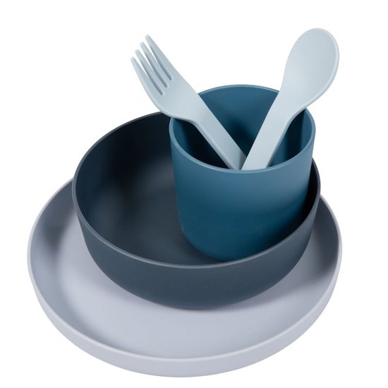 Bo Jungle Set vaisselle Biodégradable CPLA 5pcs Bleu 