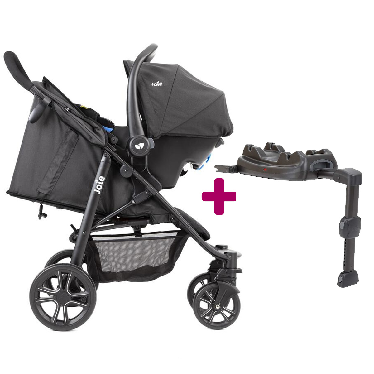 Pack poussette duo Litetrax E TS + base LX 2, Joie de Joie