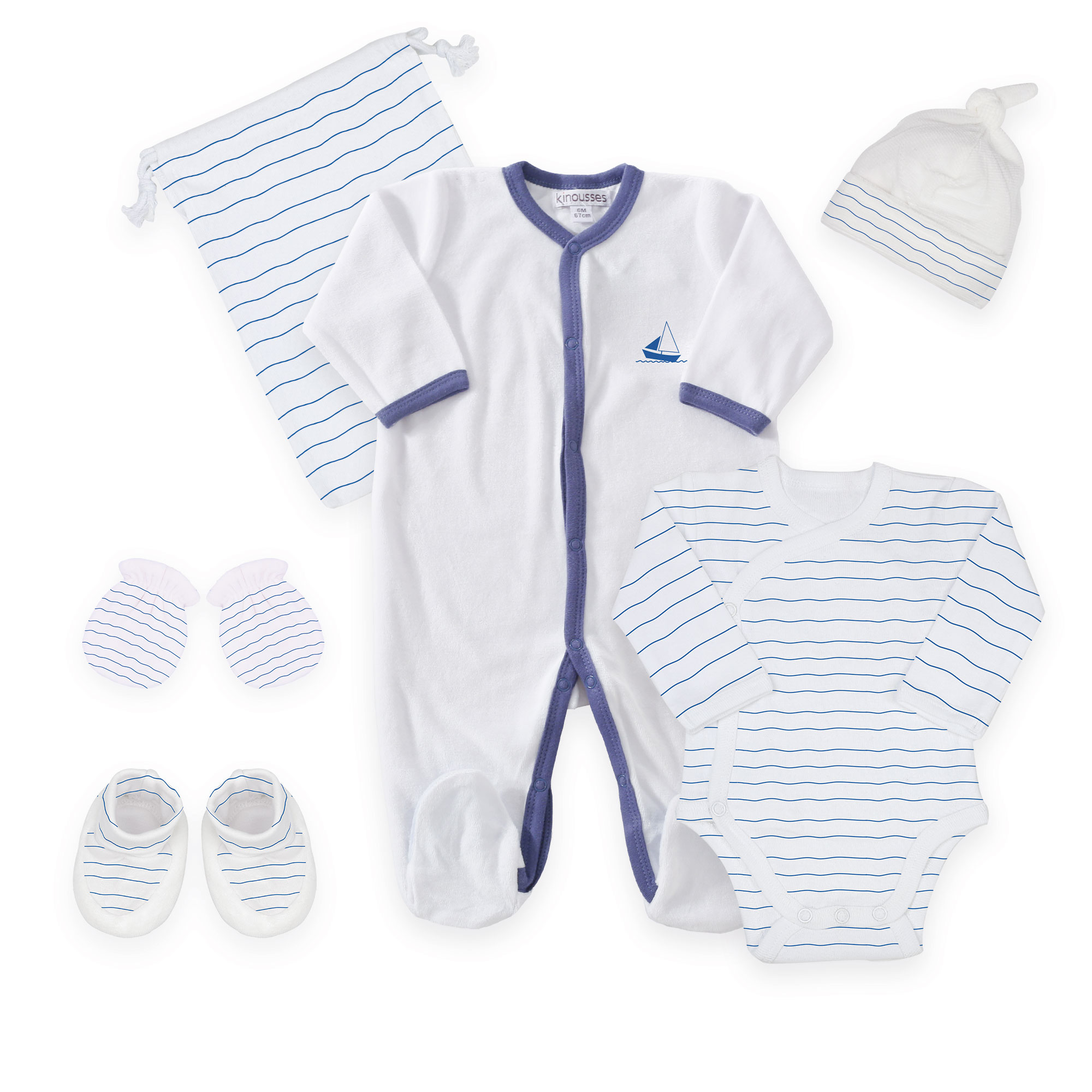 Trois Kilos Sept - Kit naissance 6 pièces BLANC Trois Kilos Sept