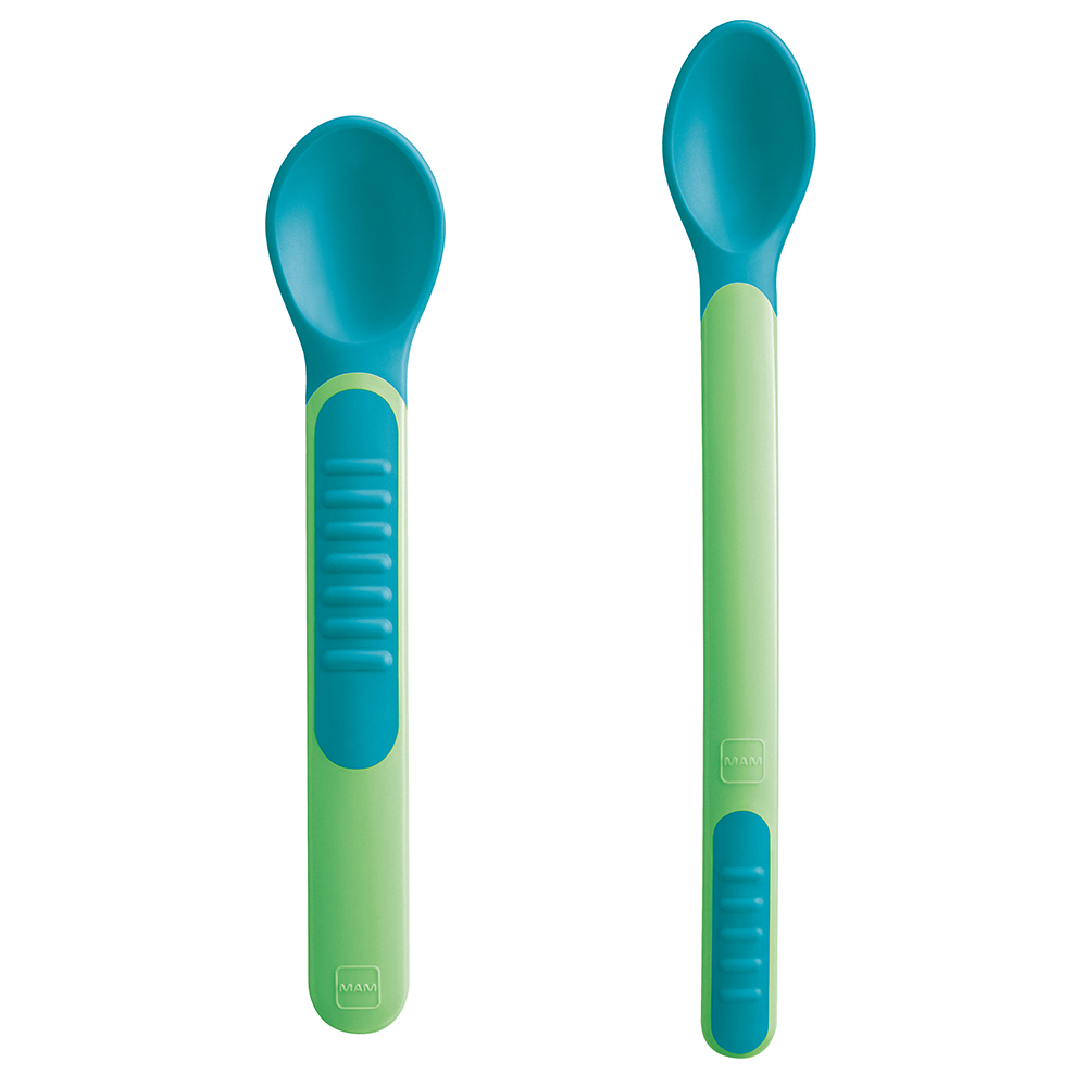 MAM - 2 cuillères thermosensibles + étui MULTICOLORE MAM