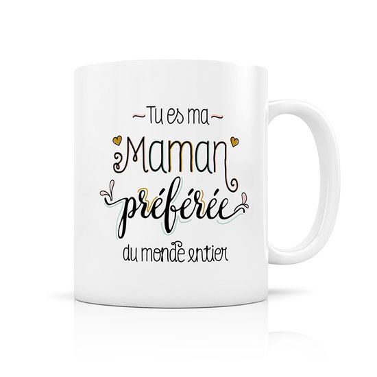 Label'tour Mug Maman Préférée Blanc 