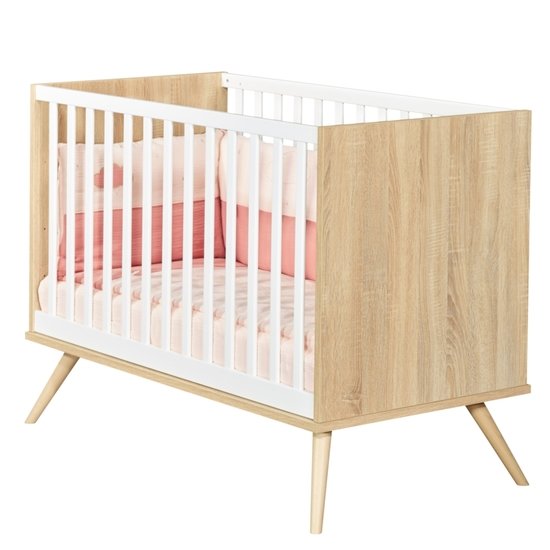 Sauthon Lit bébé Seventies Chêne Doré 60x120 cm