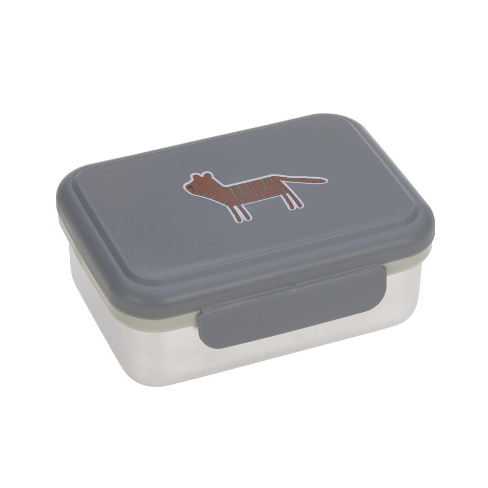Lässig - Boîte à goûter / Lunch box inox GRIS Lässig