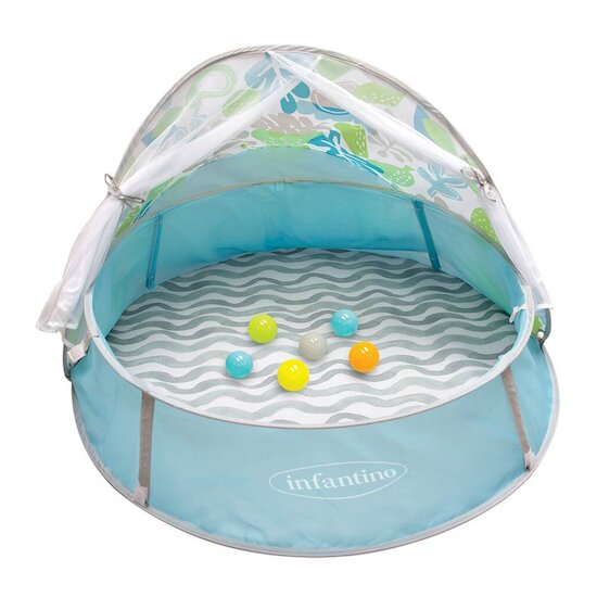 Infantino Aire de jeu 3 en 1à balles avec canopy anti UV et moustiquaire Multicolore  Infantino Aire de jeu 3 en 1à balles avec canopy anti UV et moustiquaire Multicolore