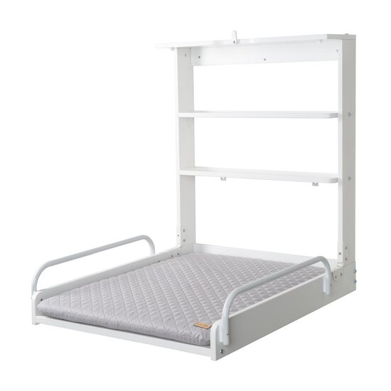 Roba Table à langer murale pliable avec matelas Gris  Roba Table à langer murale pliable avec matelas Gris