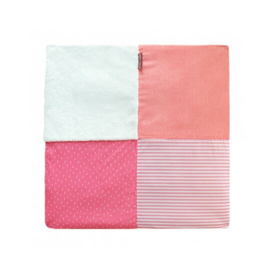 Doudou & Compagnie Tapidou Mosaique Corail/Blanc 100x100 cm