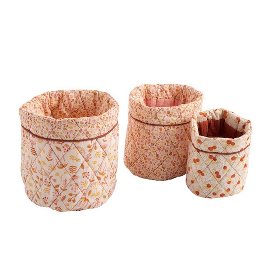 Sauthon Lot de 3 panières Esmee Rose 