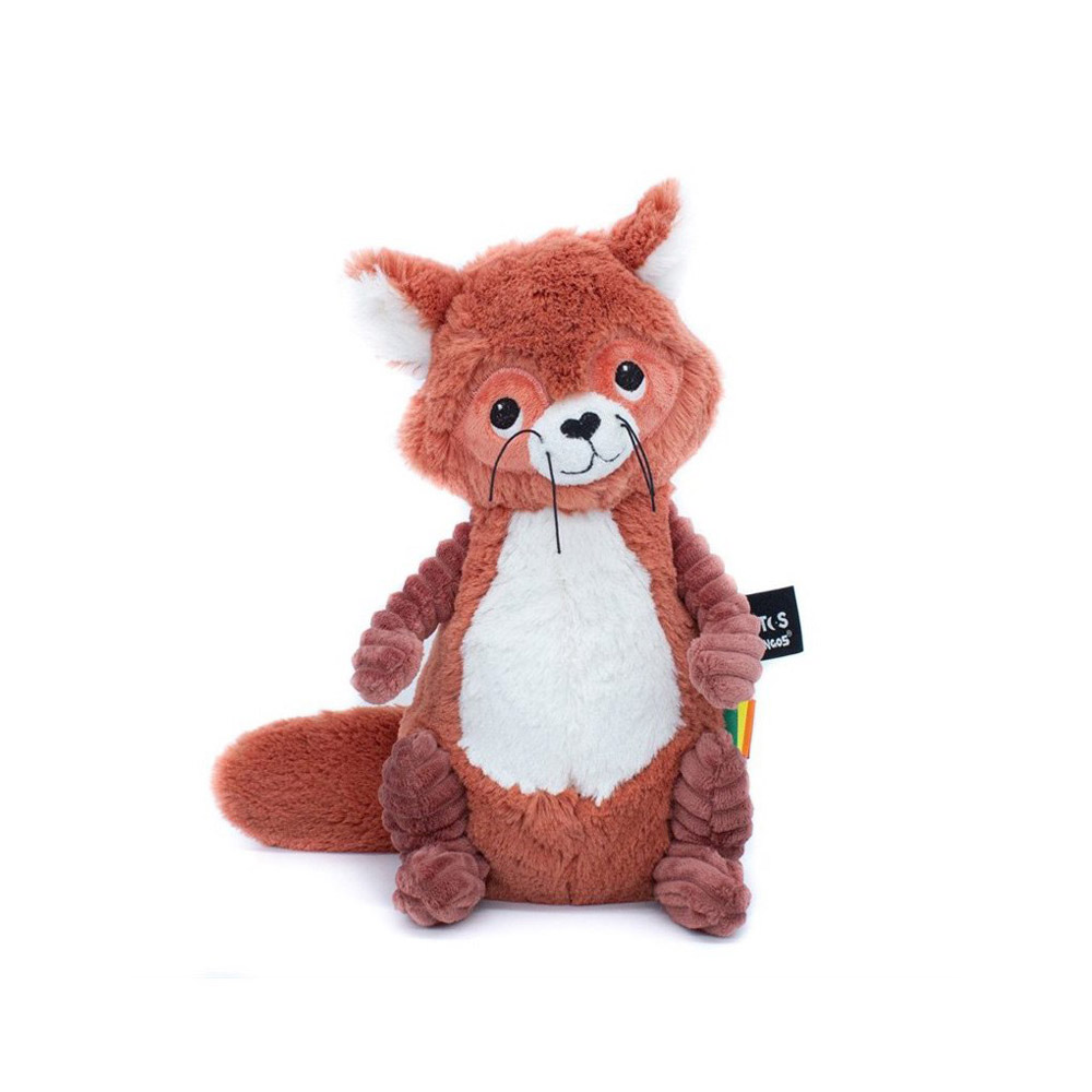 LES DEGLINGOS - Peluche Ptipotos Raton Laveur ROUGE Les Déglingos