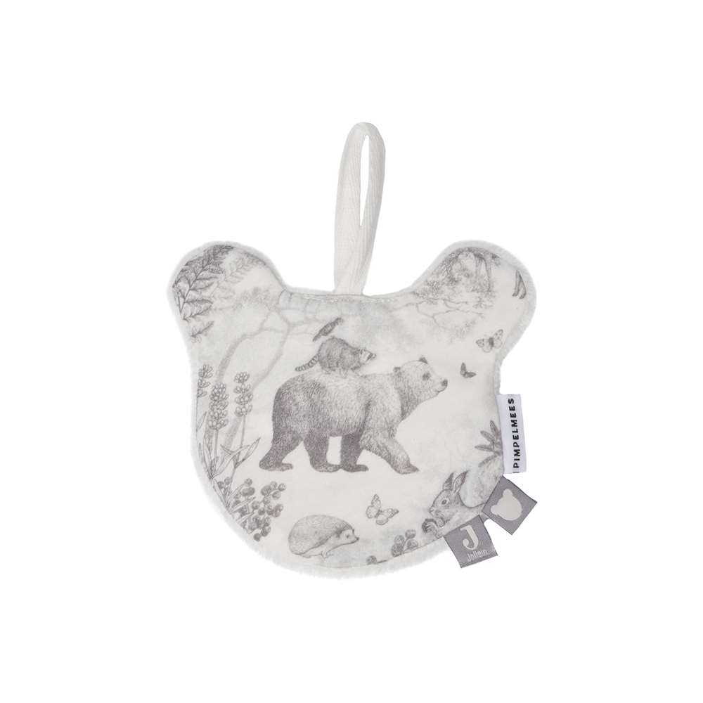 Attache sucette Pimpelmees Forest Animals BLANC Jollein