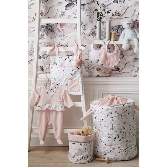 BB&Co 2 bavoirs naissance en gaze Sweet Garden  BB&Co 2 bavoirs naissance en gaze Sweet Garden