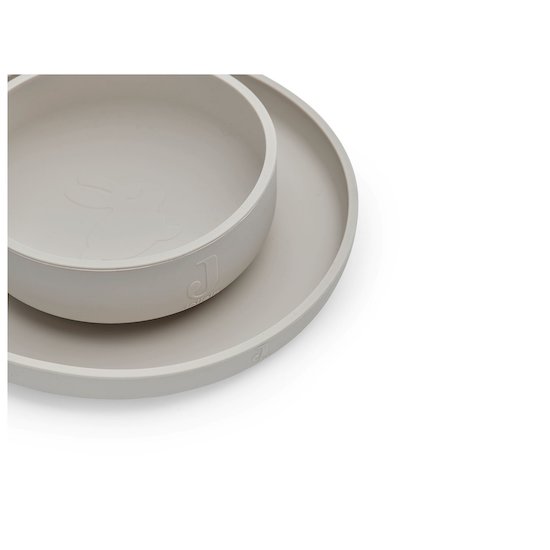 Jollein Set de table bébé silicone (4pcs) Nougat  Jollein Set de table bébé silicone (4pcs) Nougat