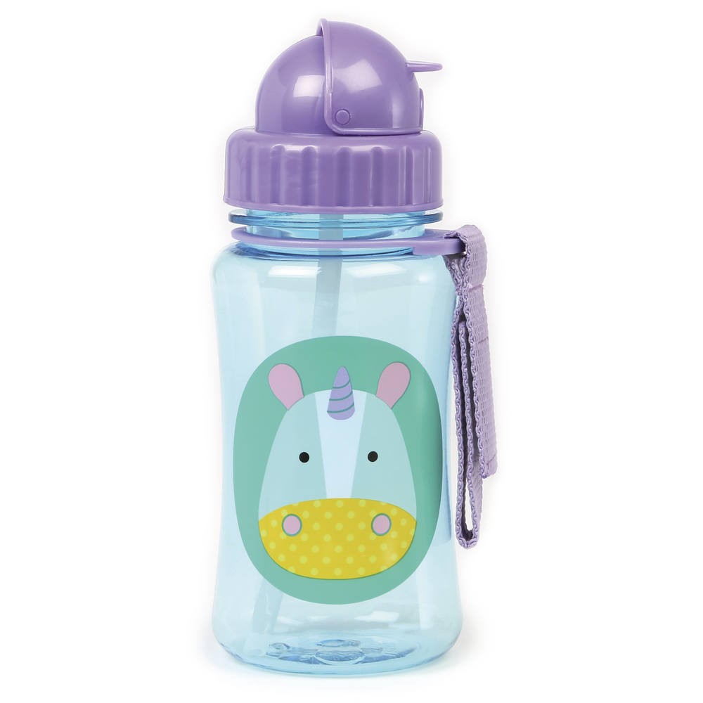 Gourde avec paille ZOO - Licorne BLEU Skip Hop