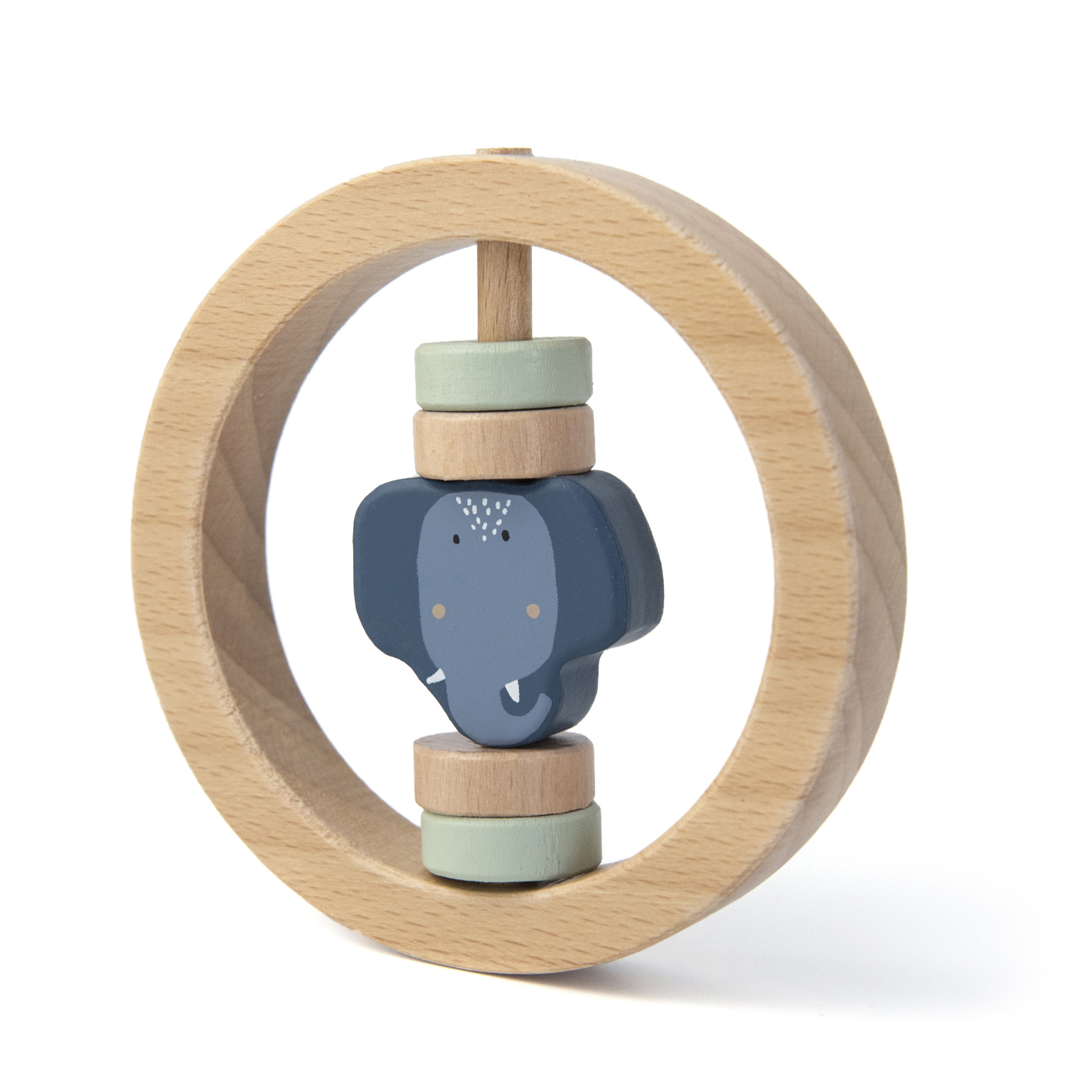TRIXIE - Hochet rond en bois - Mrs. Elephant MULTICOLORE Trixie