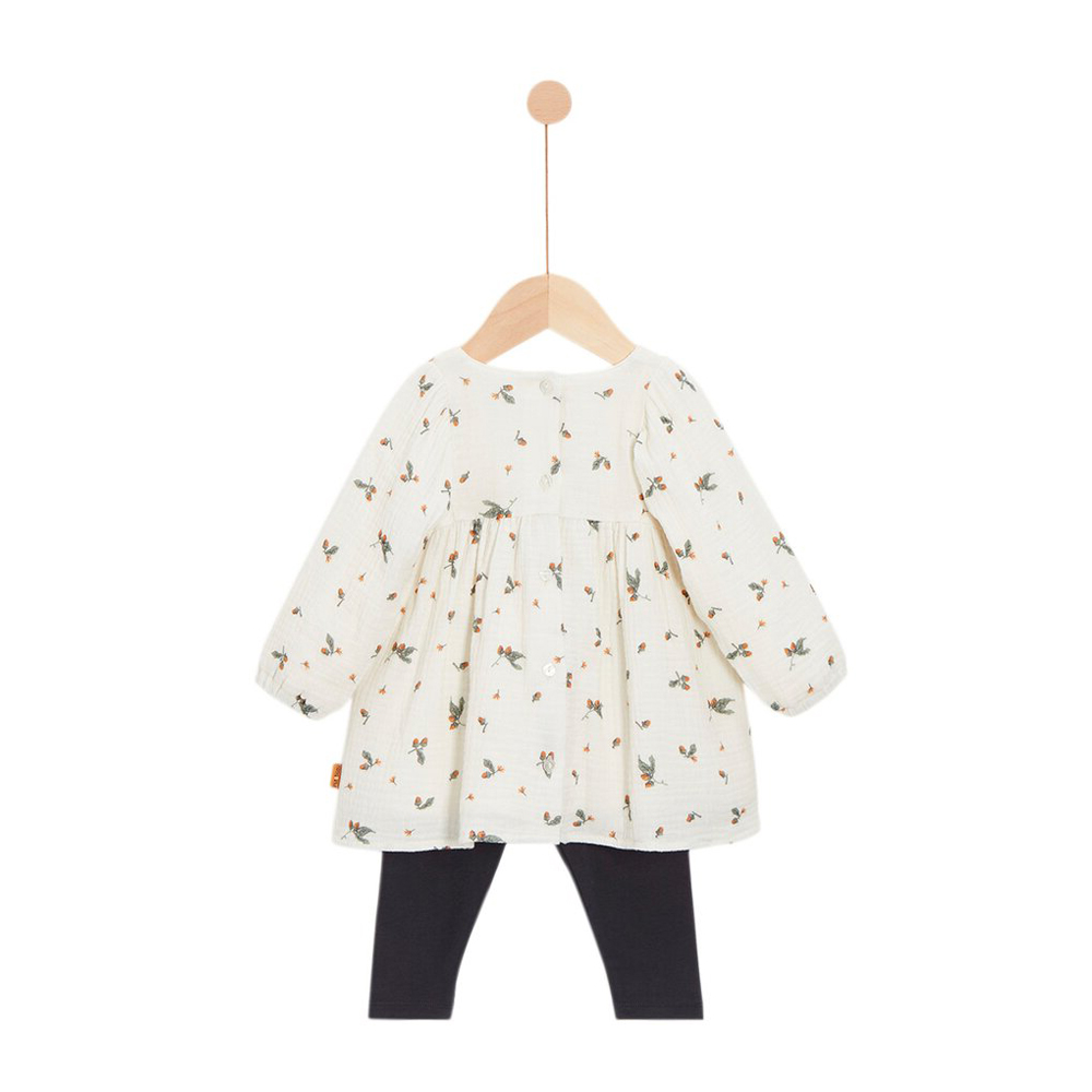 P’tit bisou - Robe et Leggings Cœur de pain d'épice JAUNE P’tit bisou