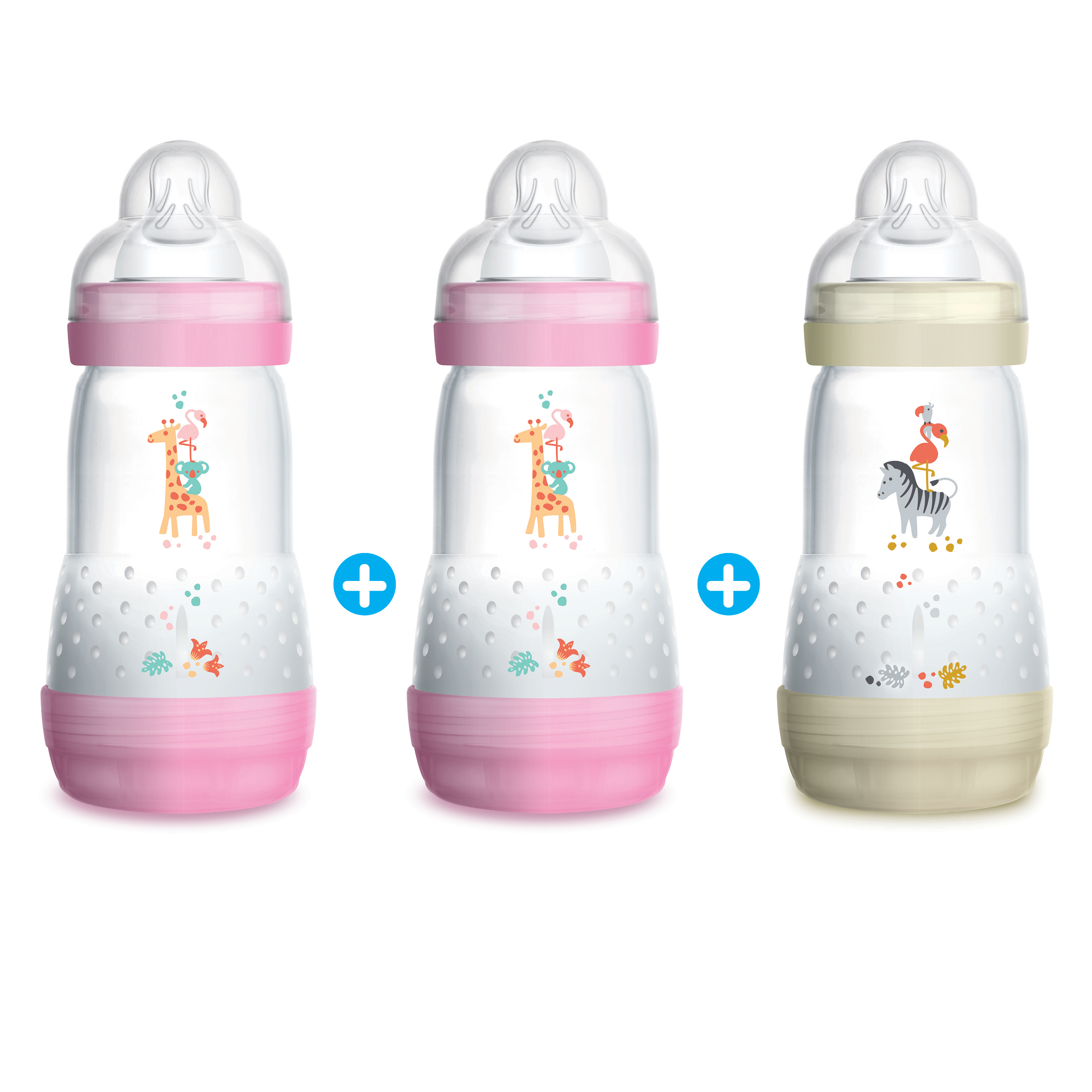 3 biberons Easy Start Tétine débit 2, MAM de MAM