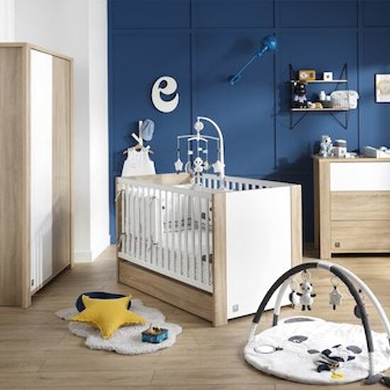 Chambre bébé duo lit combiné évolutif 120x60 + armoire arty de Sauthon  meubles sur allobébé