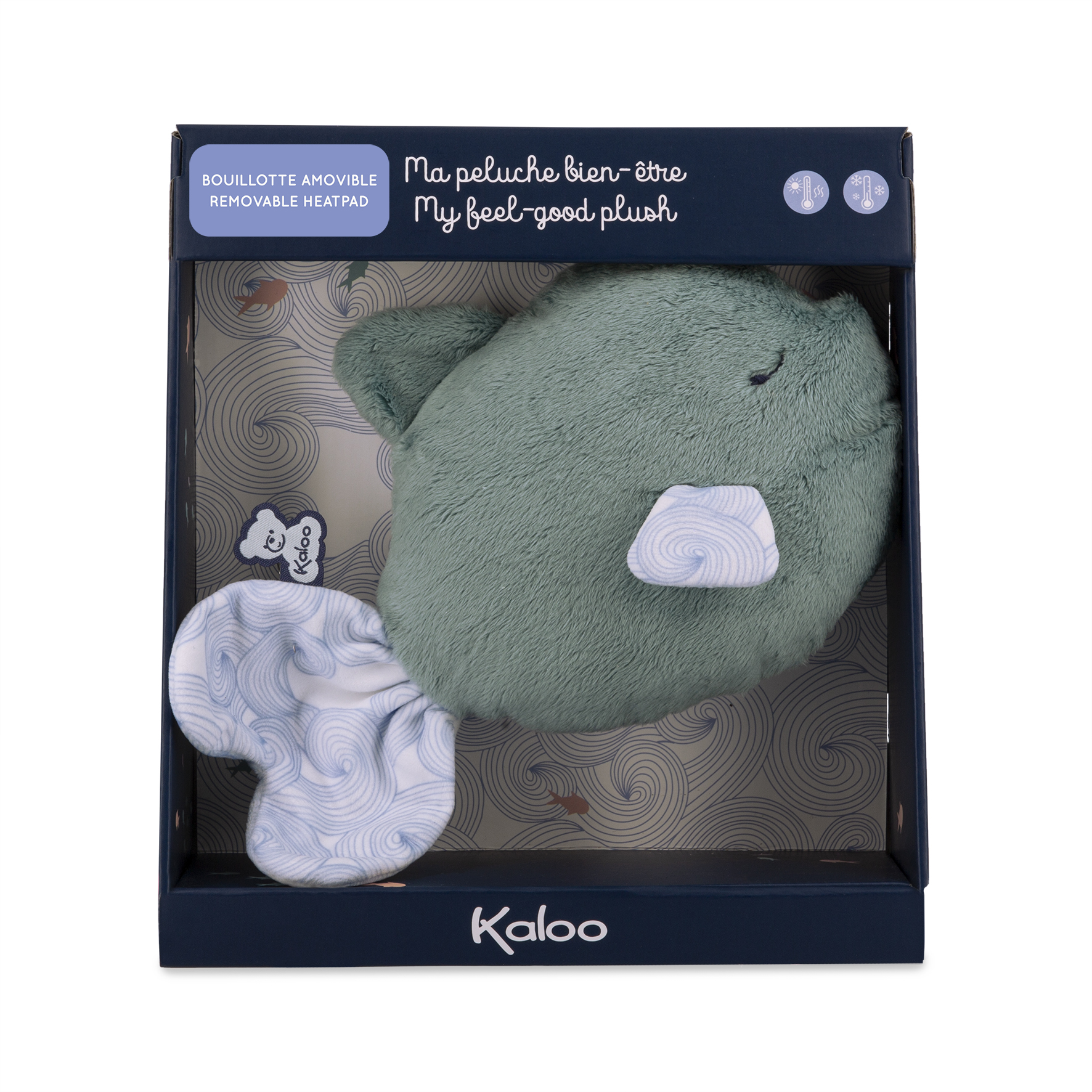 Kaloo - Peluche bouillotte Petit calme VERT Kaloo