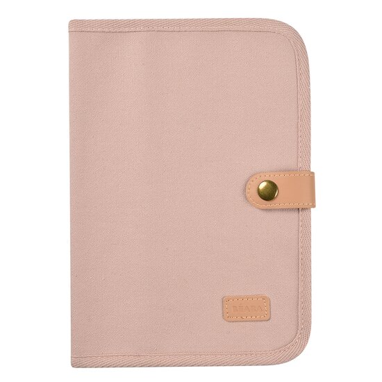 Béaba Protège carnet de santé canvas rose poudré 