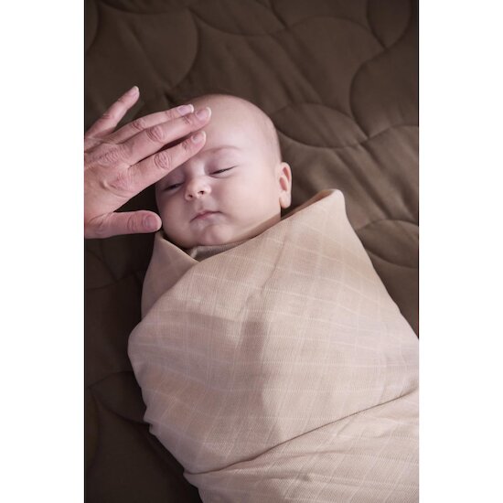 Filibabba Lange d'emmaillotage   Taupe 120x120 cm Filibabba Lange d'emmaillotage   Taupe 120x120 cm