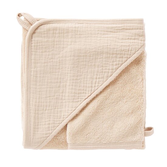 BB&Co Cape de bain bambou Mix & Match Biscuit 70x70 cm