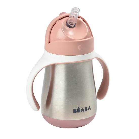 Béaba Tasse Paille Inox Old Pink 250 ml Béaba Tasse Paille Inox Old Pink 250 ml