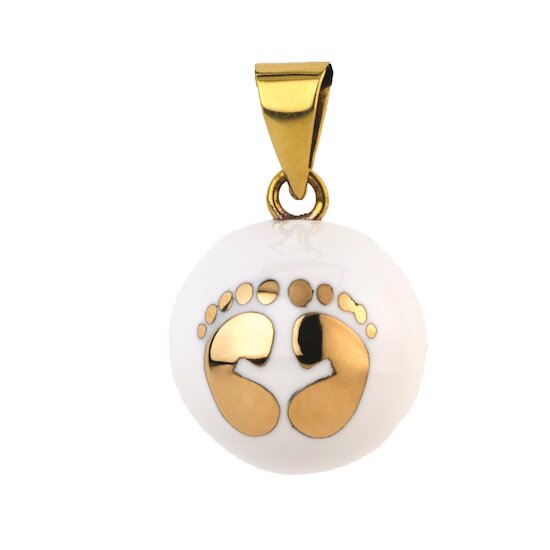 Bola Bijou de grossesse Bola Blanc Aux Pieds Dorés  Bola Bijou de grossesse Bola Blanc Aux Pieds Dorés