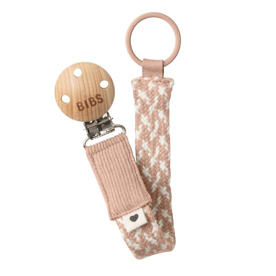 BIBS Attache Tétine Tressée Blush/Ivory  BIBS Attache Tétine Tressée Blush/Ivory
