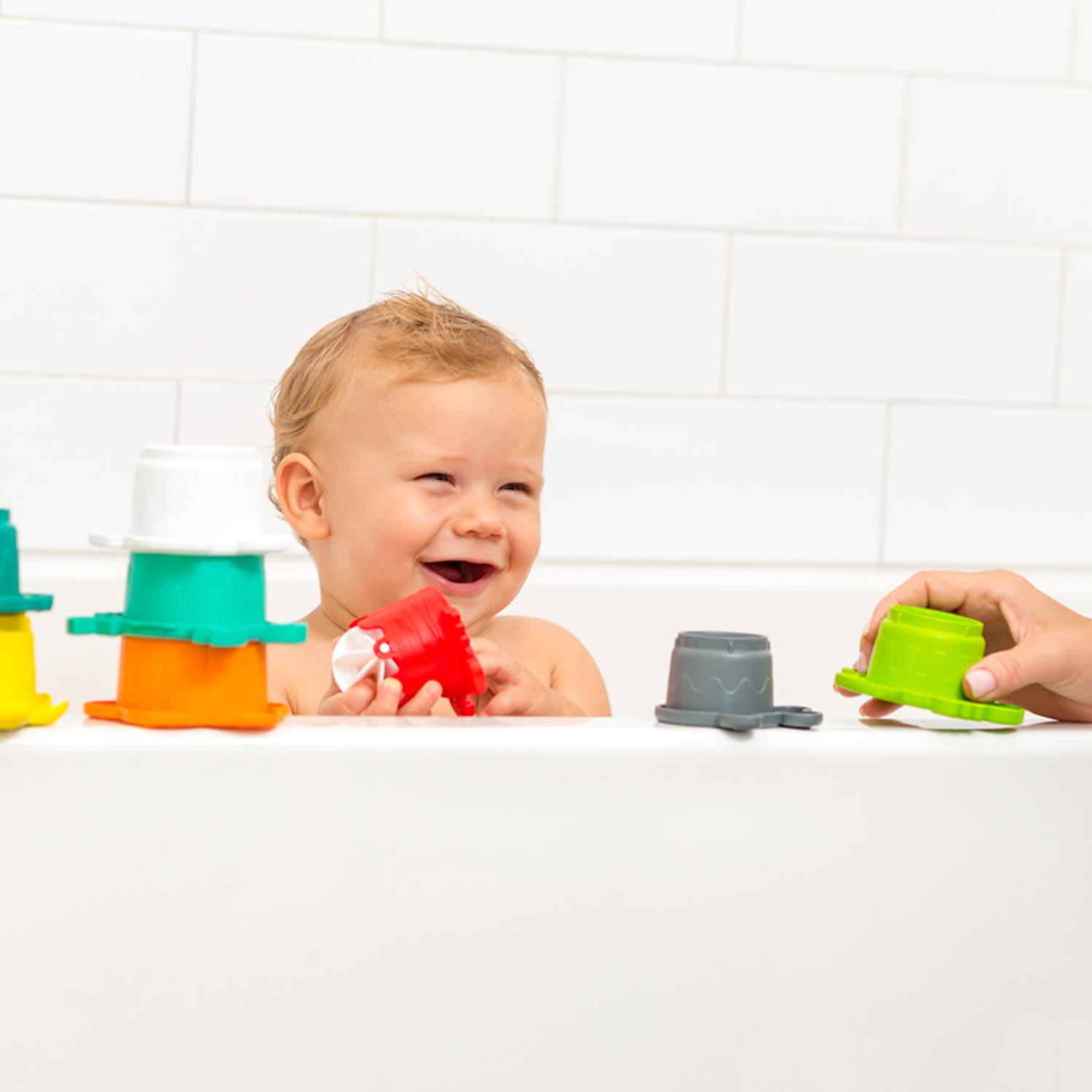 Infantino - Gobelets gigogne de bain MULTICOLORE Infantino