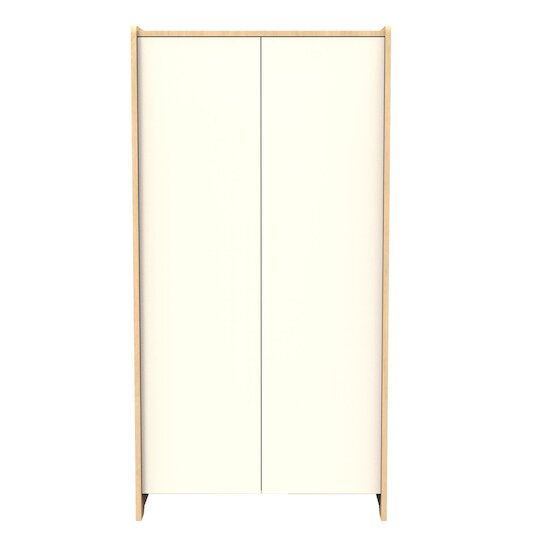 Sauthon Armoire 2 portes vanille Chêne Miel - Meringue 