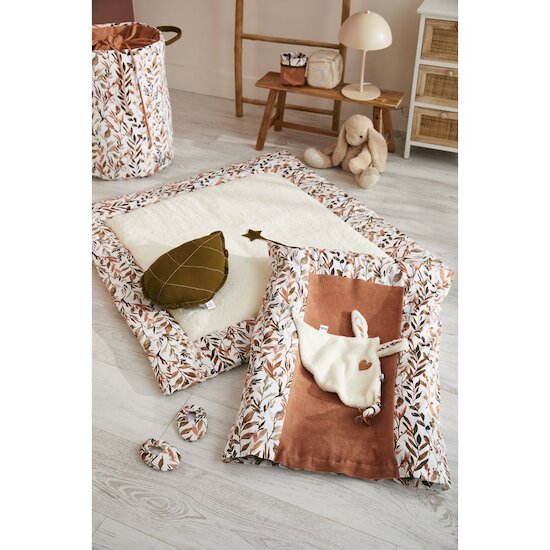 BB&Co Doudou lapin petit cœur microfibre Caramel Forest  BB&Co Doudou lapin petit cœur microfibre Caramel Forest