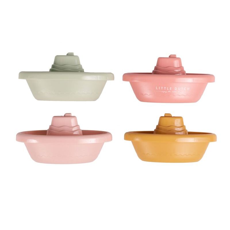 LITTLE DUTCH - Bâteaux de bain à empiler ROSE Little Dutch