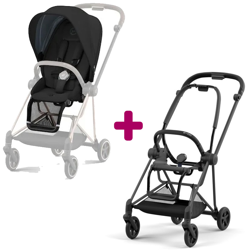 Poussette Mios 2022 Matt Black + siège Deep Black Cybex