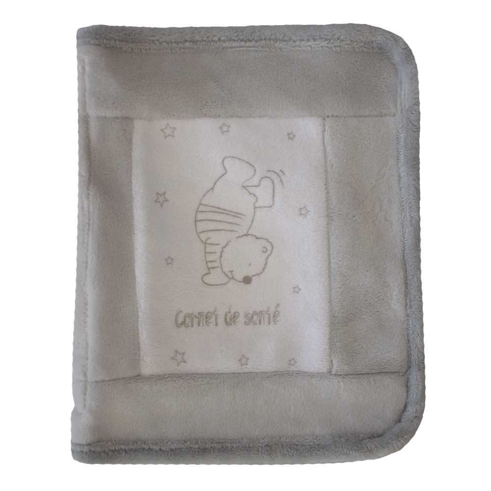 Les Chatounets - Protège carnet de santé Ours Chic GRIS Les Chatounets