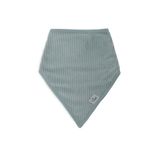 Jollein Lot de 2 Bavoirs Bandana Velvet Rib  Sea Green/Ivory  Jollein Lot de 2 Bavoirs Bandana Velvet Rib  Sea Green/Ivory