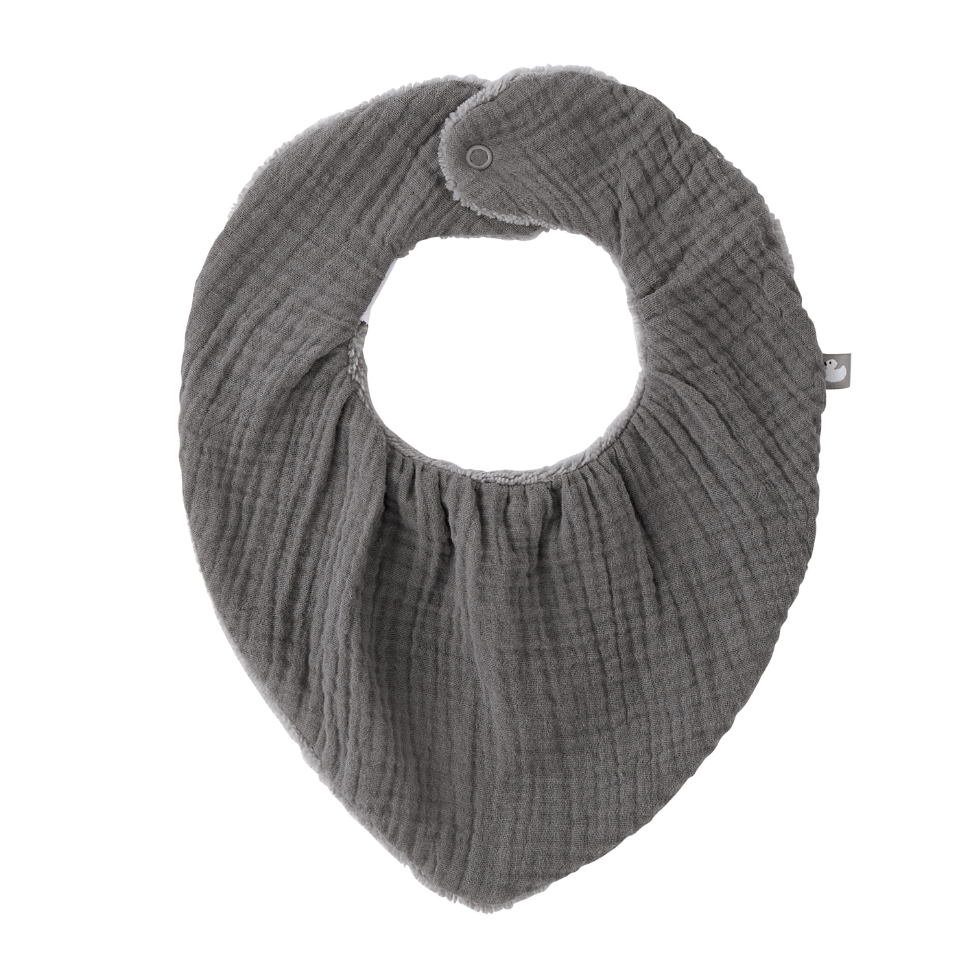 BB & Co - Bavoir bandana bambou / gaze GRIS BB&Co