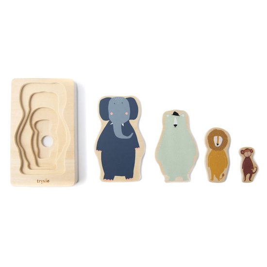 Trixie Puzzle 4 couches d'animaux en bois   Trixie Puzzle 4 couches d'animaux en bois