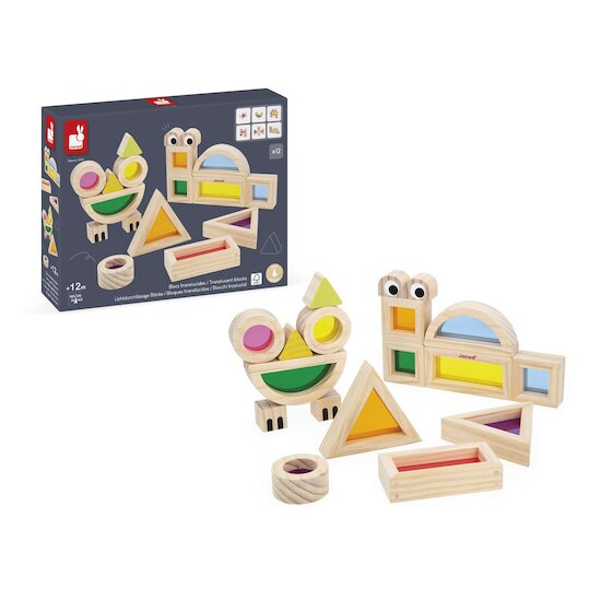 Janod Blocs Translucides Multicolore  Janod Blocs Translucides Multicolore