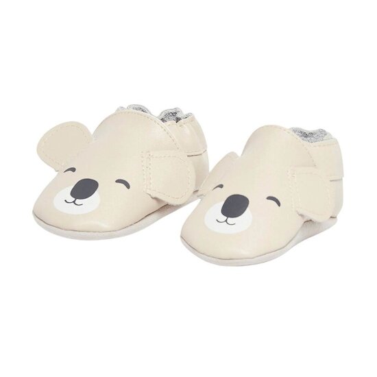 P’tit bisou Chaussons Cuir Beige Koko 