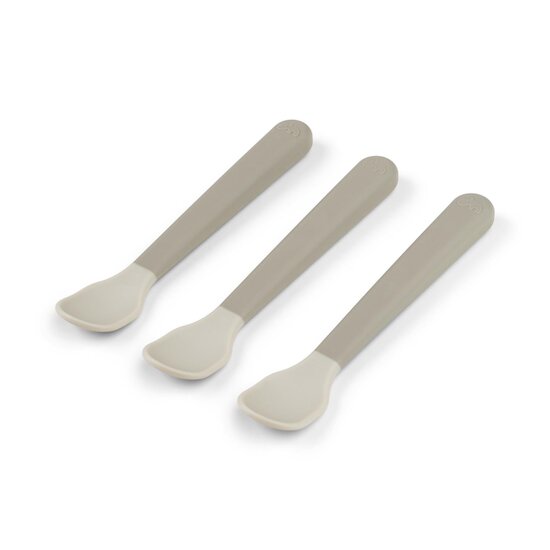 Done by Deer Cuillère bébé Foodie Easy-grip lot de 3 Sable  Done by Deer Cuillère bébé Foodie Easy-grip lot de 3 Sable